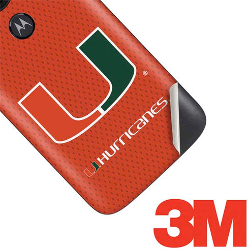 University of Miami Hurricanes Jersey Moto E5 Play Skin